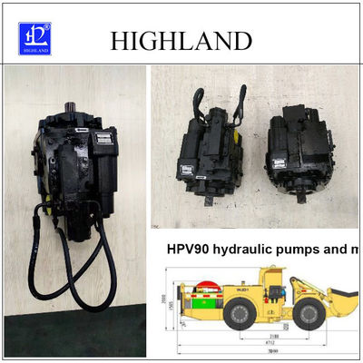 Truk bawah tanah bertekanan tinggi Pompa hidrolik Motor PV22 MV23