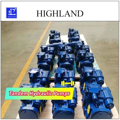 2500r / Min Nilai Kecepatan Pompa Hidrolik Tandem Dengan Kontrol Tekanan Dan Aliran 110cc / R + 110cc / R