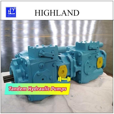 Pompa Hidrolik Tandem Piston Aksial Pemindahan Variabel 110cc/R+110cc/R