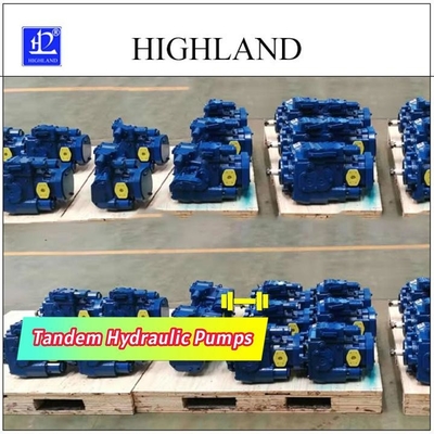 Pompa Hidrolik Tandem Piston Aksial Pemindahan Variabel 110cc/R+110cc/R