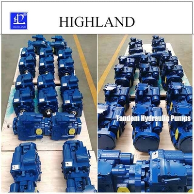 Komponen Sistem Hidraulik Pump Tandem Harvester dengan Konstruksi Besi Cairan