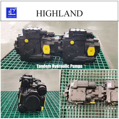 Komponen Sistem Hidraulik Pump Tandem Harvester dengan Konstruksi Besi Cairan