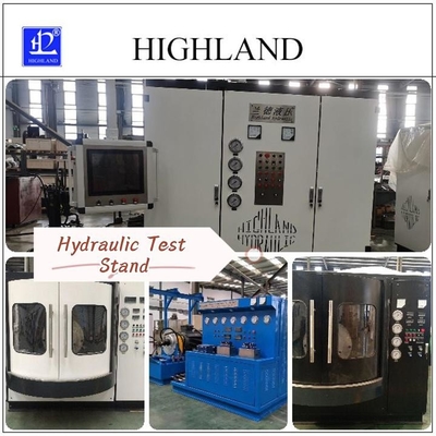Stand pengujian hidrolik sepenuhnya otomatis dengan pengujian merek HIGHLAND Pompa dan motor hidrolik