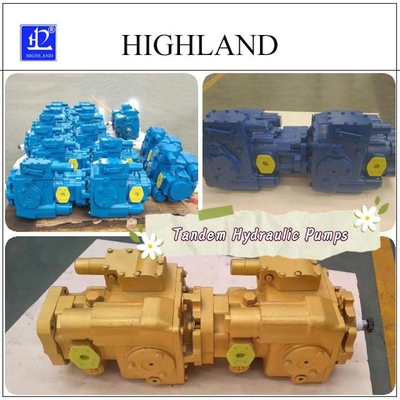 Pompa hidraulik tandem dengan pergeseran variabel untuk peralatan mobile