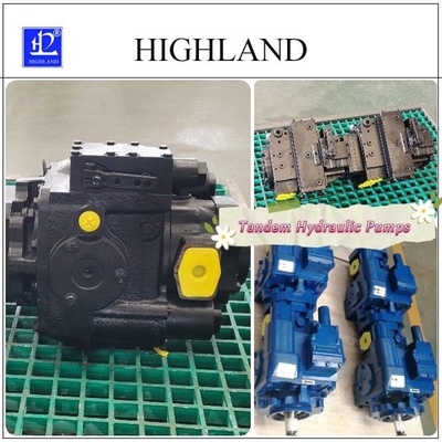 Pompa piston hidraulik dengan pergeseran variabel untuk skid steer loader Hitam