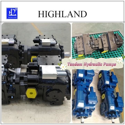 Pompa piston hidraulik dengan pergeseran variabel untuk skid steer loader Hitam