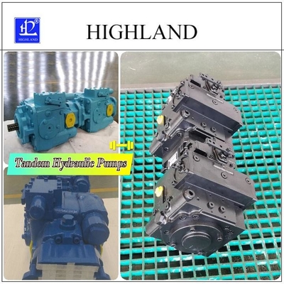 Pompa piston hidraulik dengan pergeseran variabel untuk skid steer loader Hitam