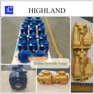 Pompa hidraulik tandem dengan pergeseran variabel untuk tekanan kerja nominal 35 Mpa