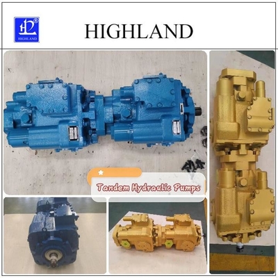 Pompa hidraulik tandem dengan pergeseran variabel untuk pergeseran maksimum 110 ml/jam