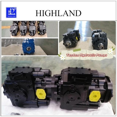 Harvester Tandem Pompa Hidraulik Hitam Biru Komponen besi cor